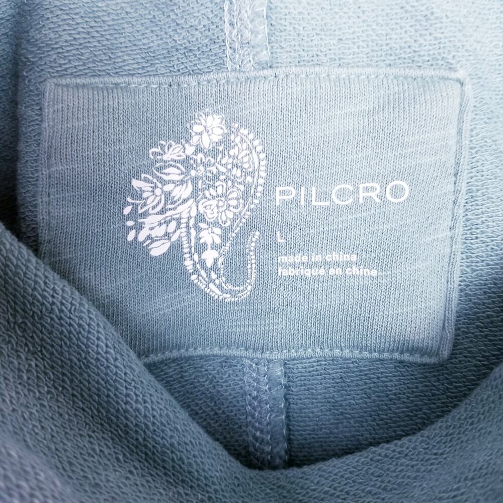PILCRO Anthropologie Acid Wash "Donna" Boatneck Sweatshirt Marine #OB1196261 - L - Picture 7 of 9